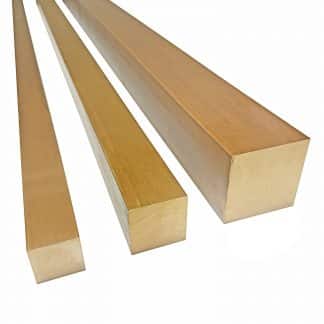 1/4" x 1/4" (6.4mm x 6.4mm) Brass Square Bar
